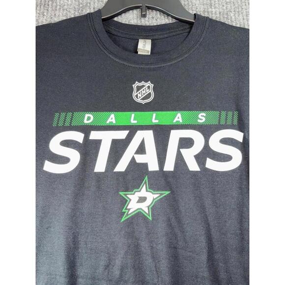 Dallas Stars Fanatics Black Short Sleeve T-Shirt Medium Gildan Softstyle NWOT - Picture 1 of 8